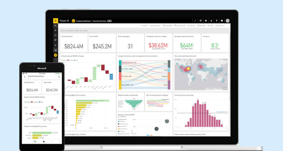 build custom report with power bi